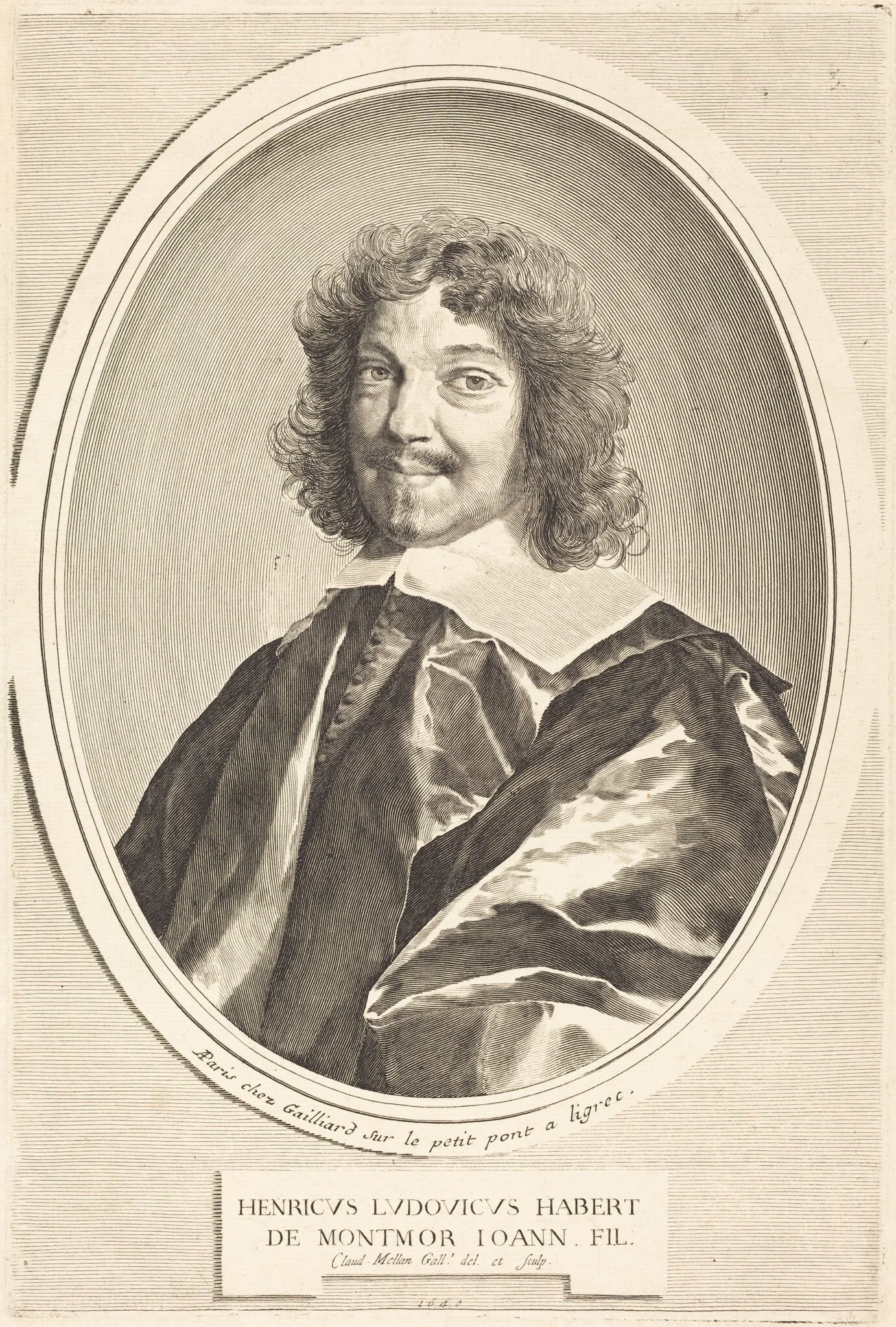 Henri-Louis Habert de Montmor, by Claude Mellan, ink, 1640
