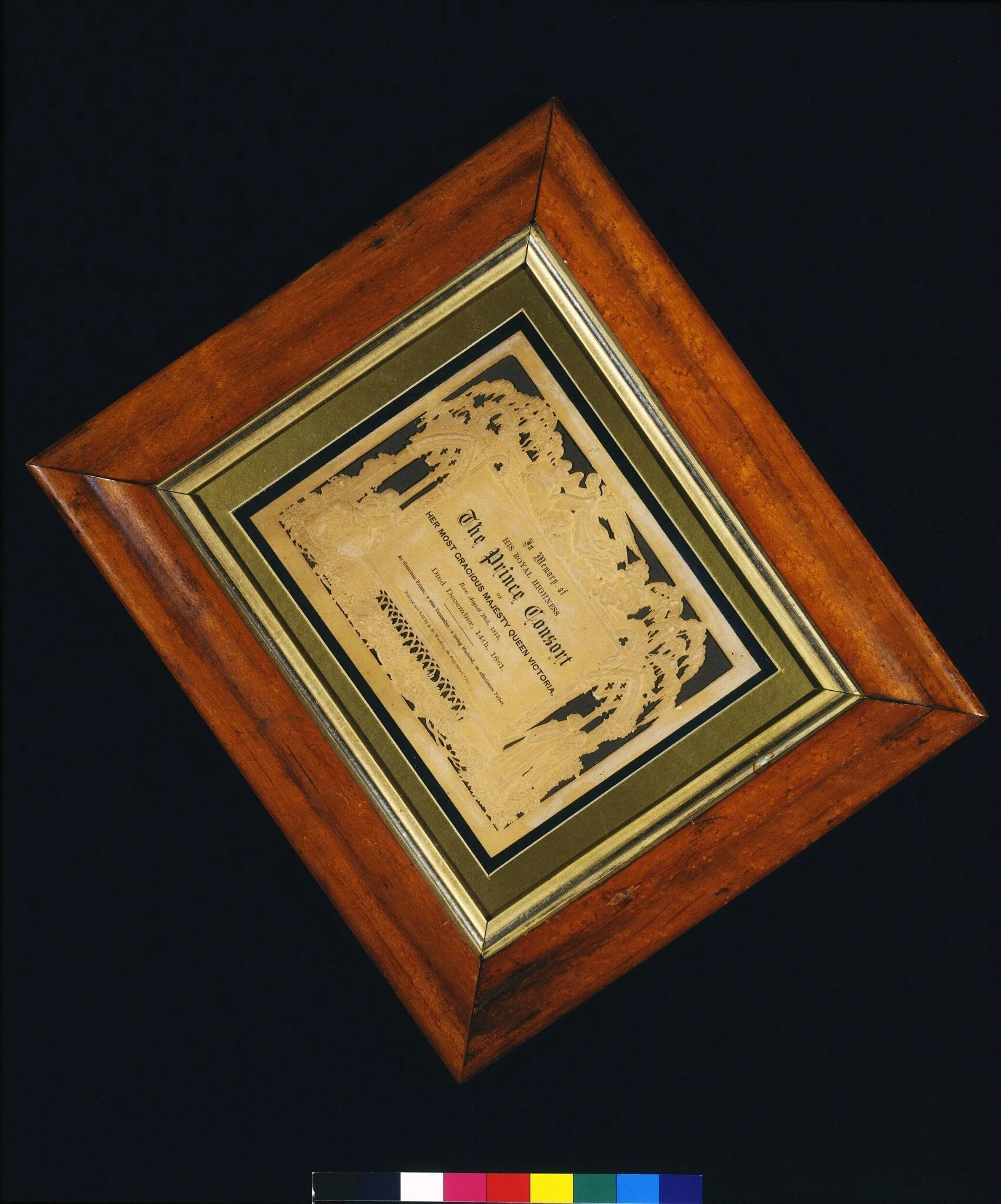 Memorial card for Albert, The Prince Consort, by BOXES ANONYMOUS, 1819