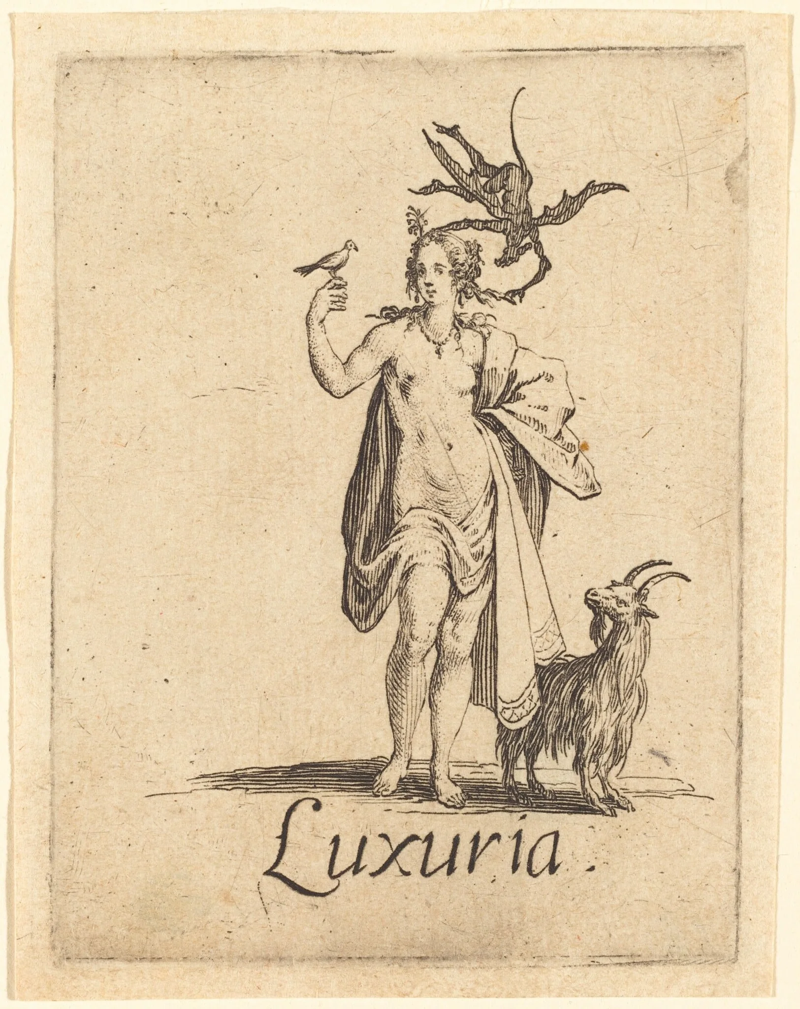 Lust, by Jacques Callot, ink, 1621