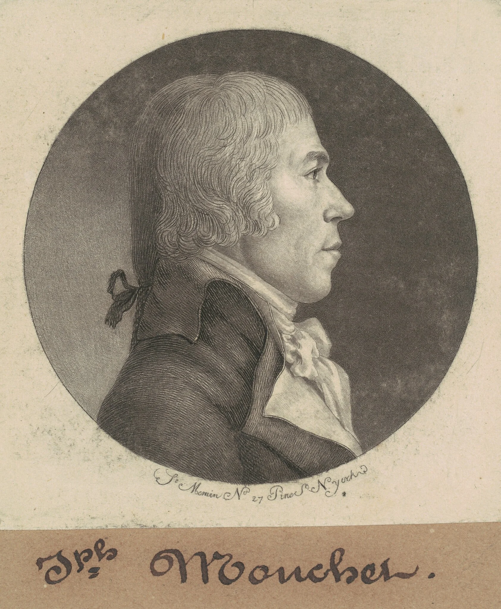 Joseph Mouchet, by Charles Balthazar Julien Févret de Saint-Mémin, ink, 1798