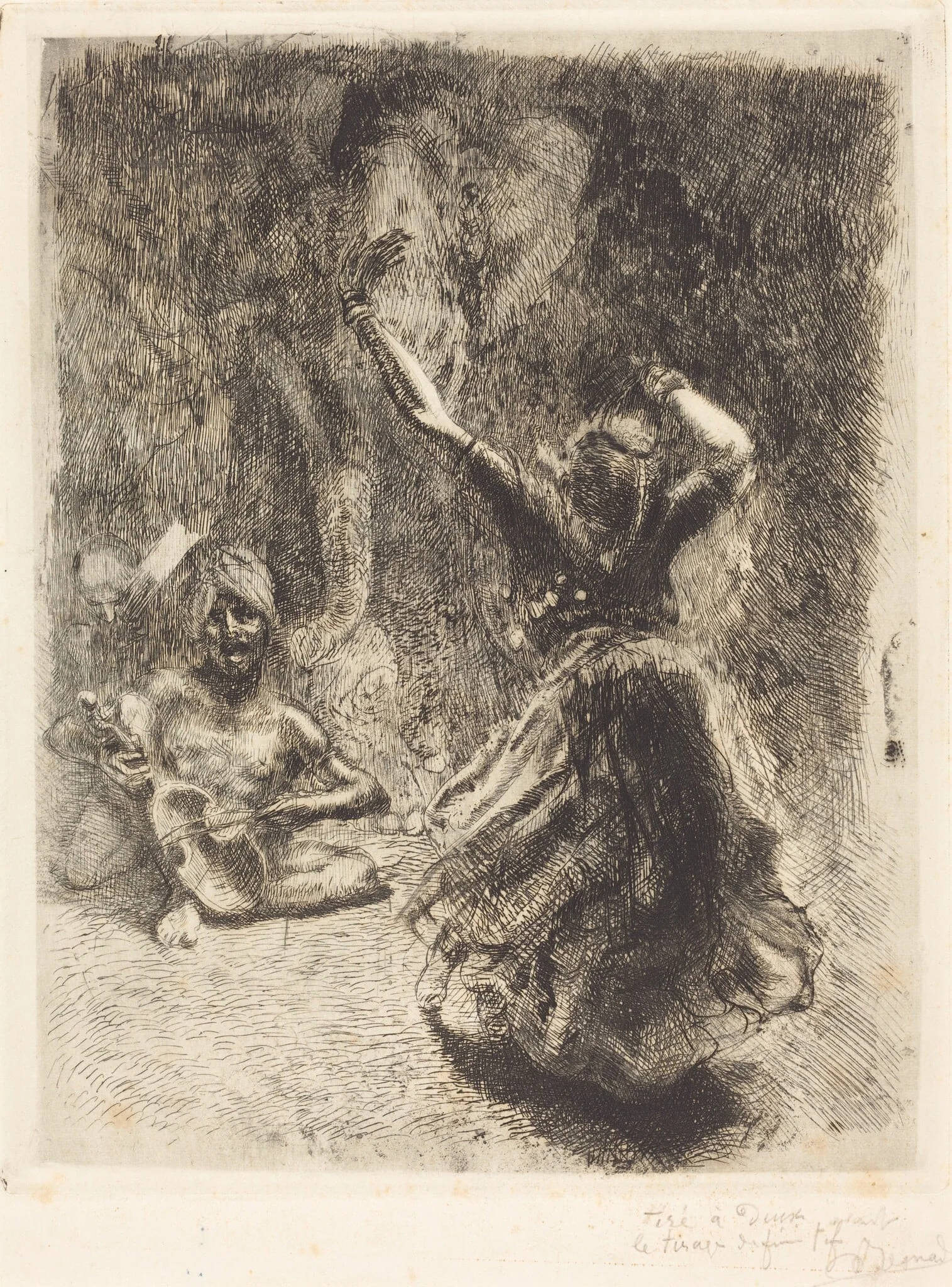 The Dancer of Tanjore (La bayadère de Tanjore), by Paul-Albert Besnard, ink, 1914
