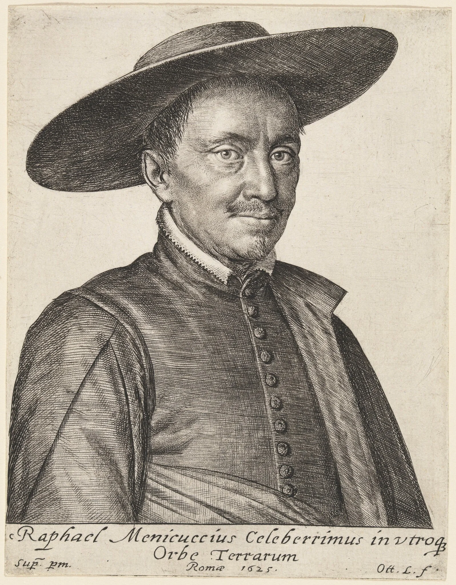 Raffaelo Menicucci, by Ottavio Leoni, ink, 1625