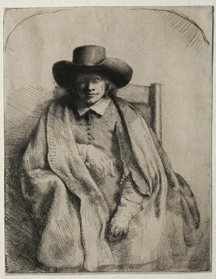 Clement de Jonghe, Printseller, by Rembrandt, 1651