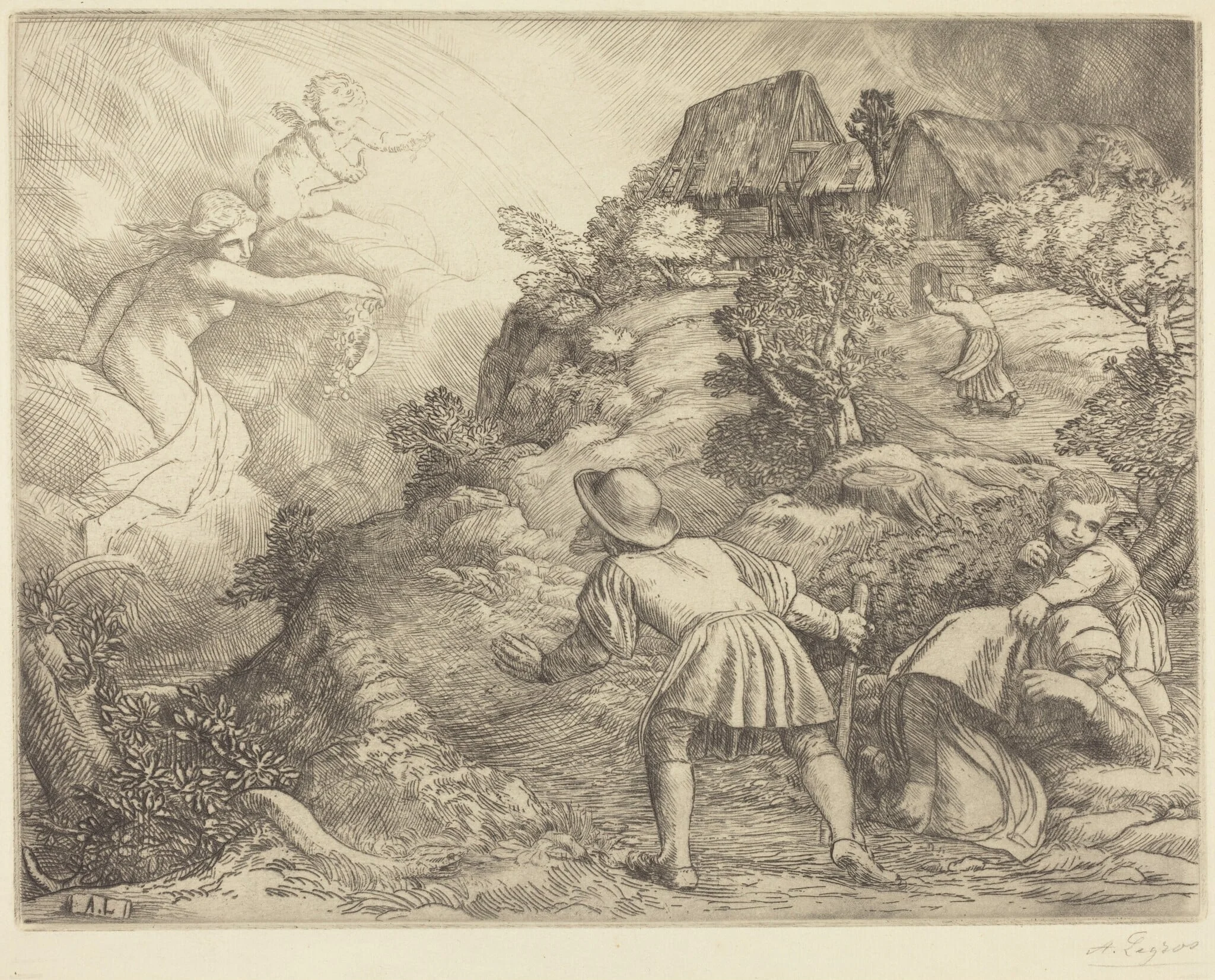 Allegory of the Peasant and Fortune (Le paysan et la fortune: Sujet allegorique