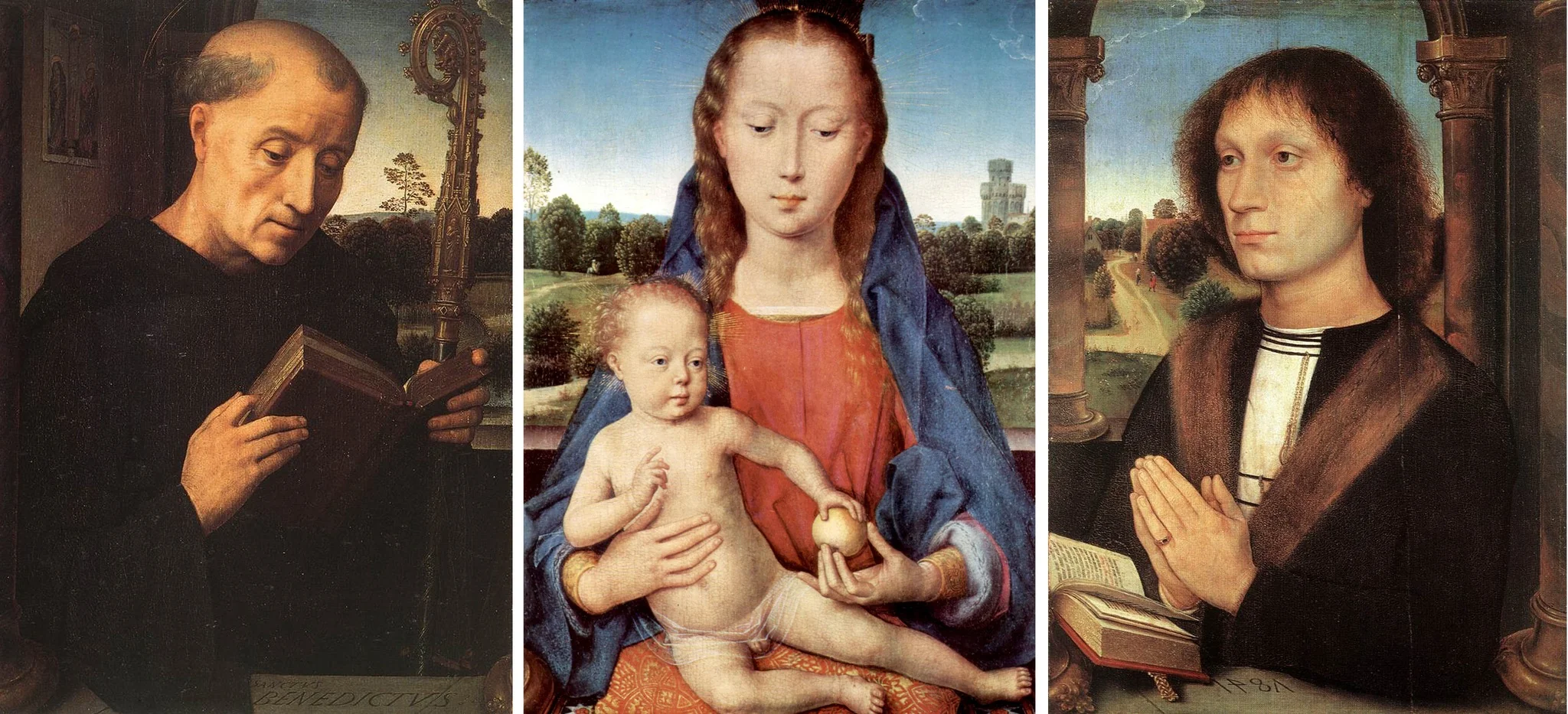 Benedetto Portinari's Triptych, by Hans Memling, oil, 1494