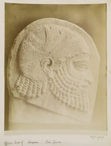 Relief of head of Assyrian officer. Paris: Louvre