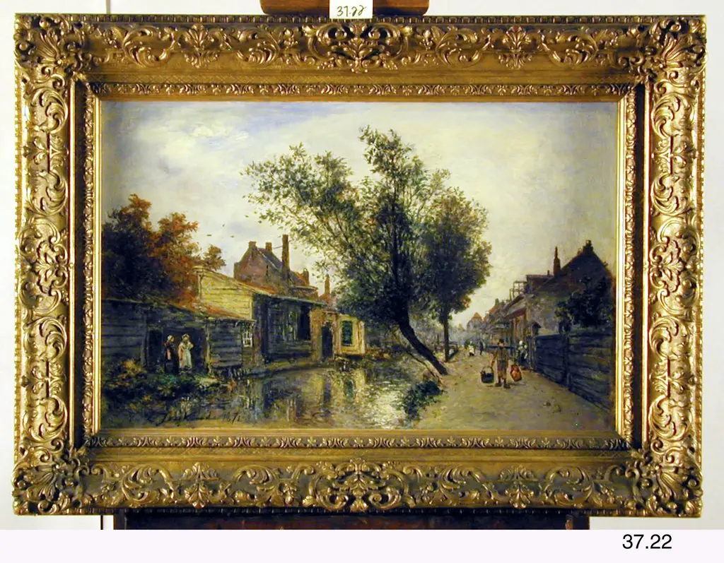 Village Street with a Canal