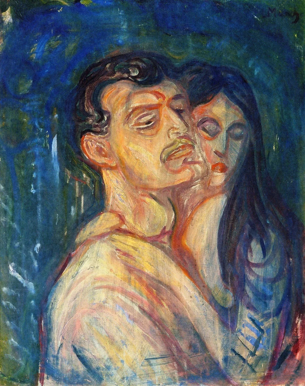 Head by Head, by Edvard Munch, oil, 1905