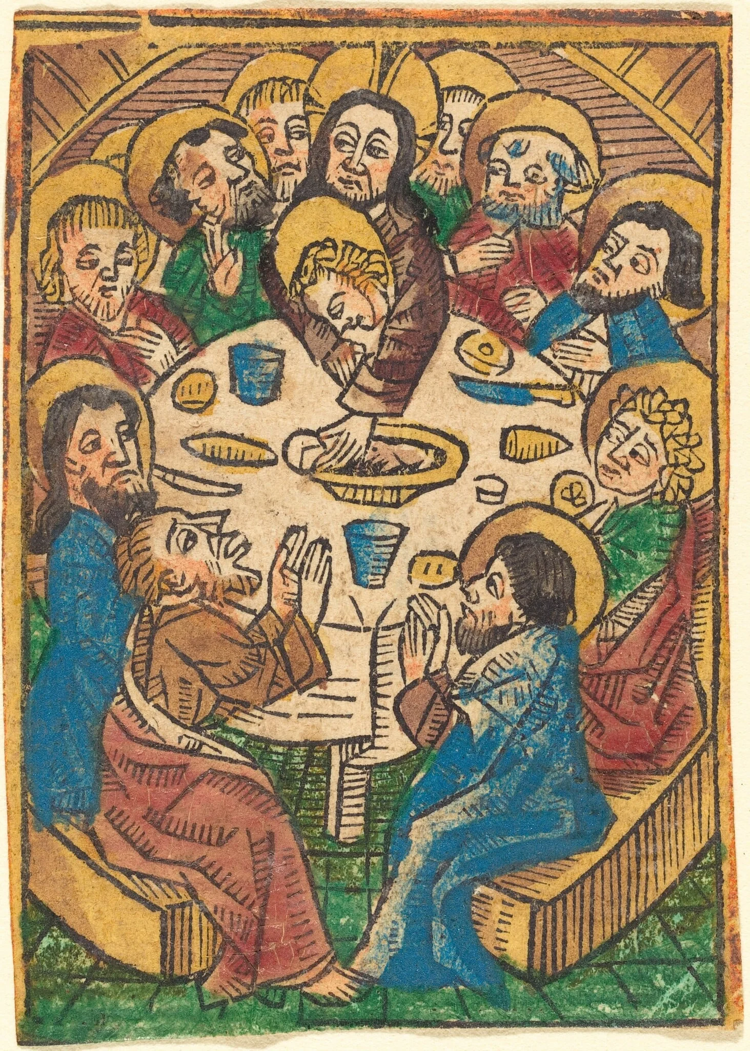 Last Supper, by German 15th Century, ink, 1490