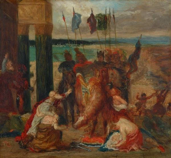 L'Entrée des croisés à Constantinople, by Edgar Degas, oil, 1860