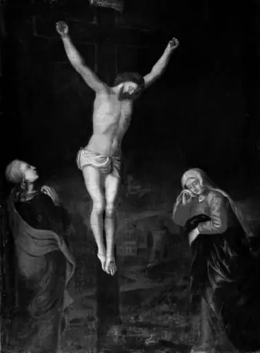 Christ on the Cross between the Virgin Mary and St John