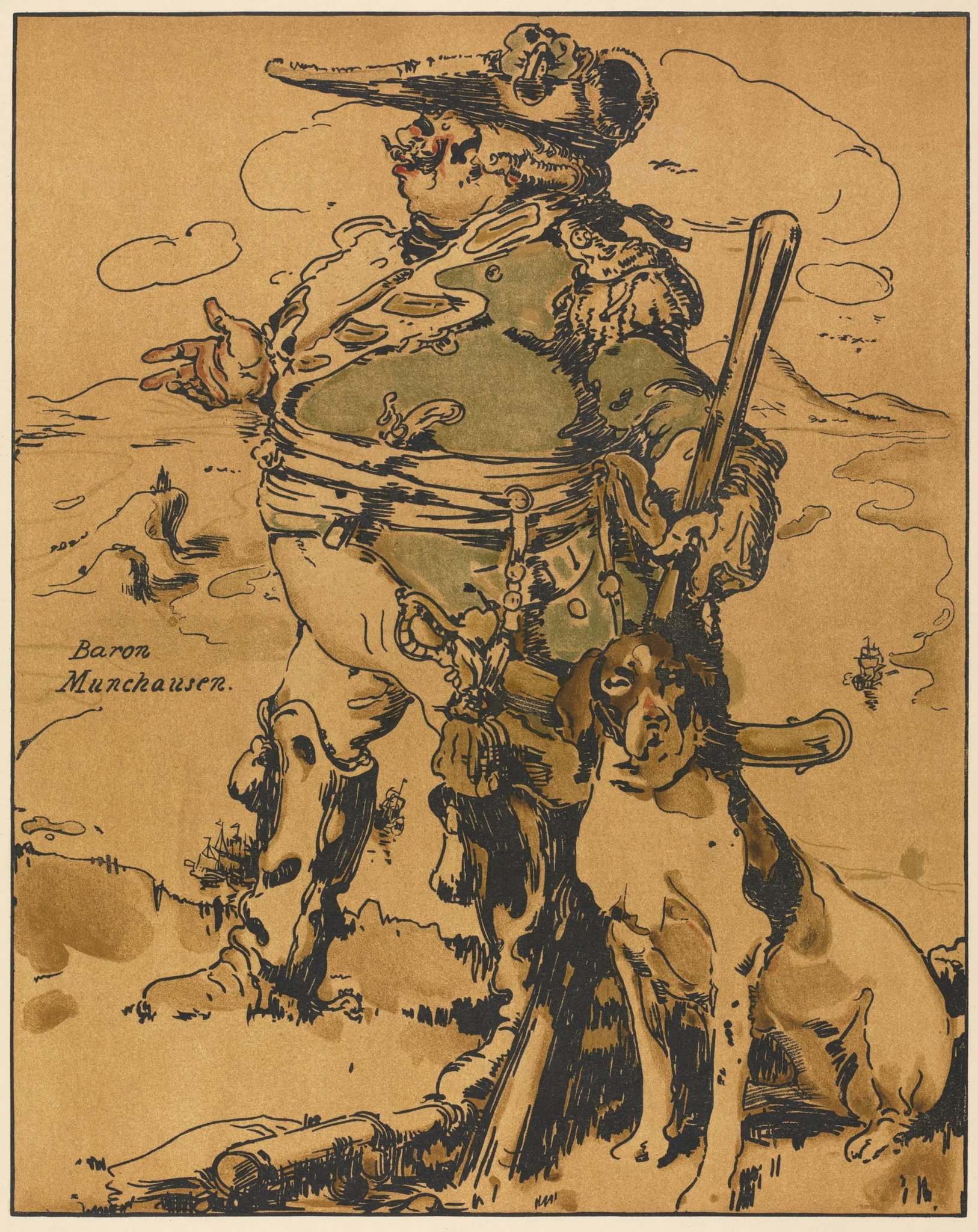 Characters of Romance: Baron Muchausen, by William Nicholson, 1900