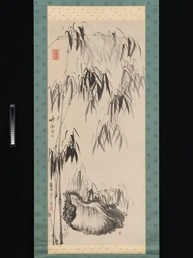 祇園南海筆 「竹窗雨日」図|Window onto Bamboo on a Rainy Day