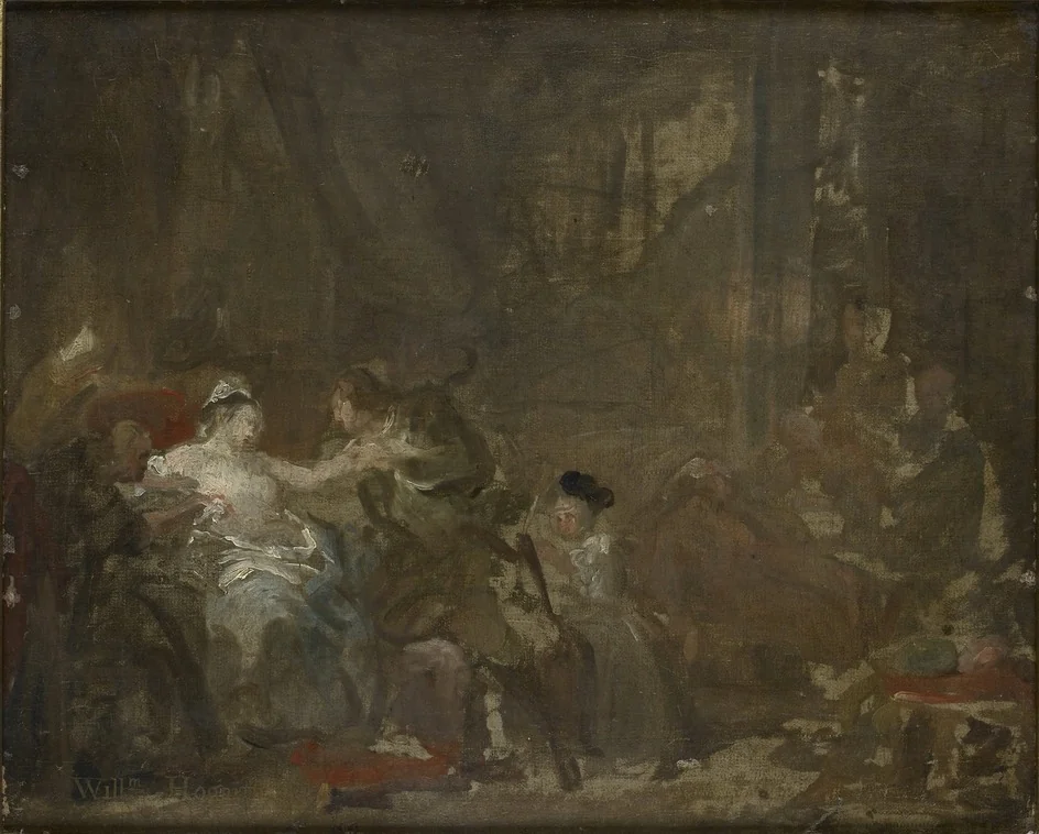 The Suicide of the Countess, by William Hogarth, oil, 1743