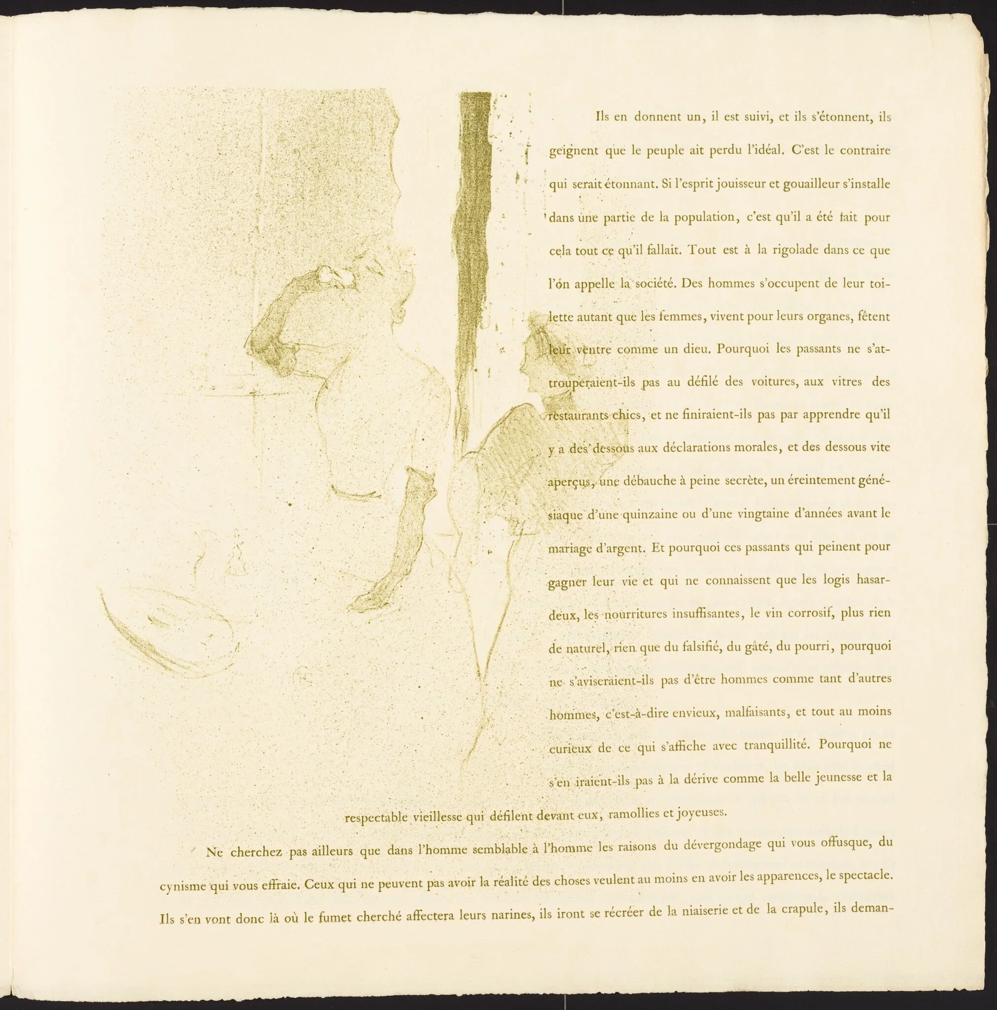 Yvette Guilbert, by Henri de Toulouse-Lautrec, ink, 1894