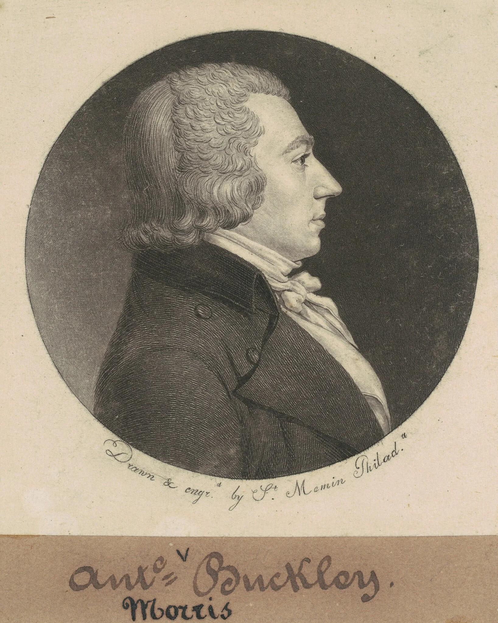 Anthony Morris Buckley, by Charles Balthazar Julien Févret de Saint-Mémin, ink, 1798
