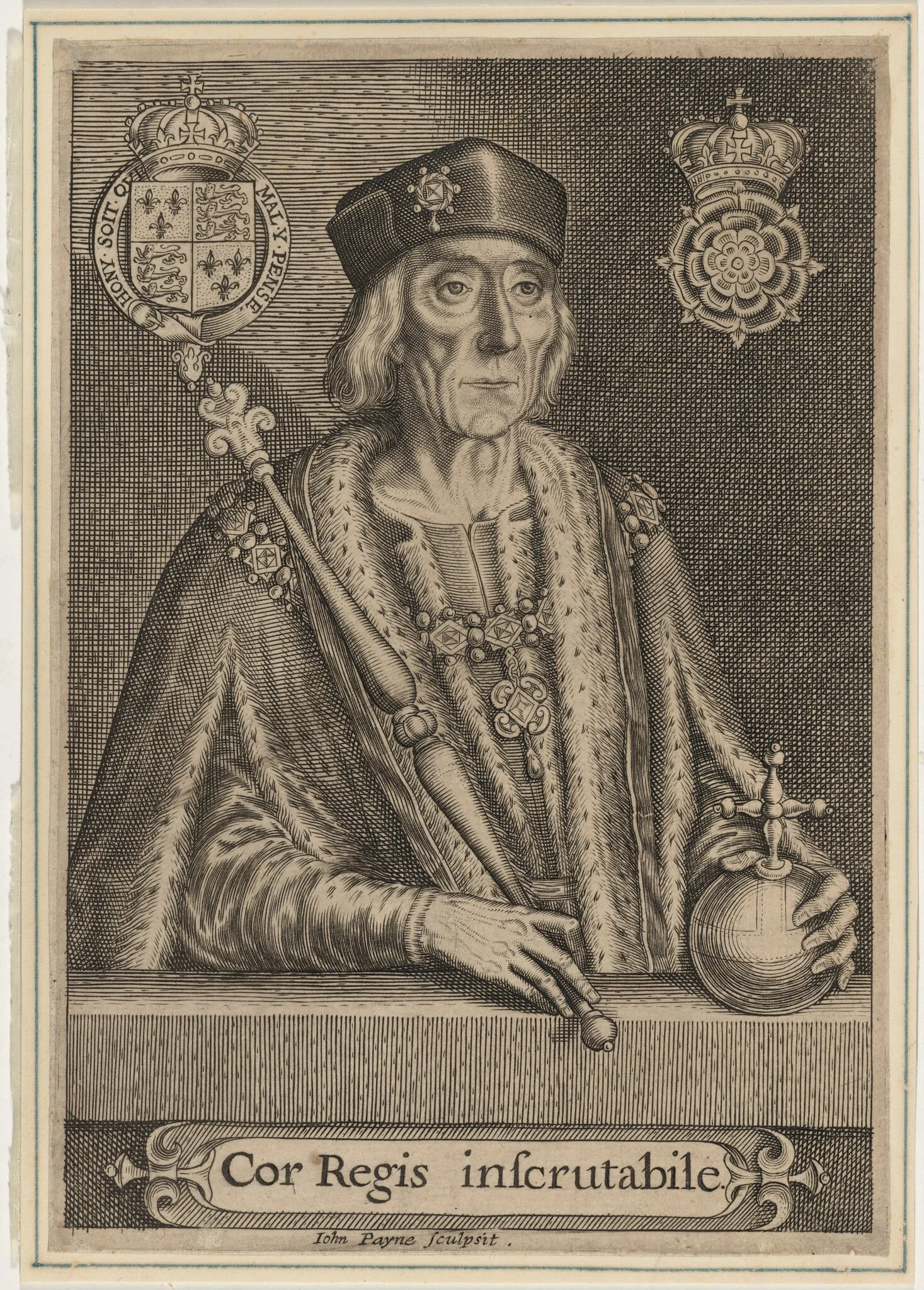 Henry VII, by John Payne, ink, 1622