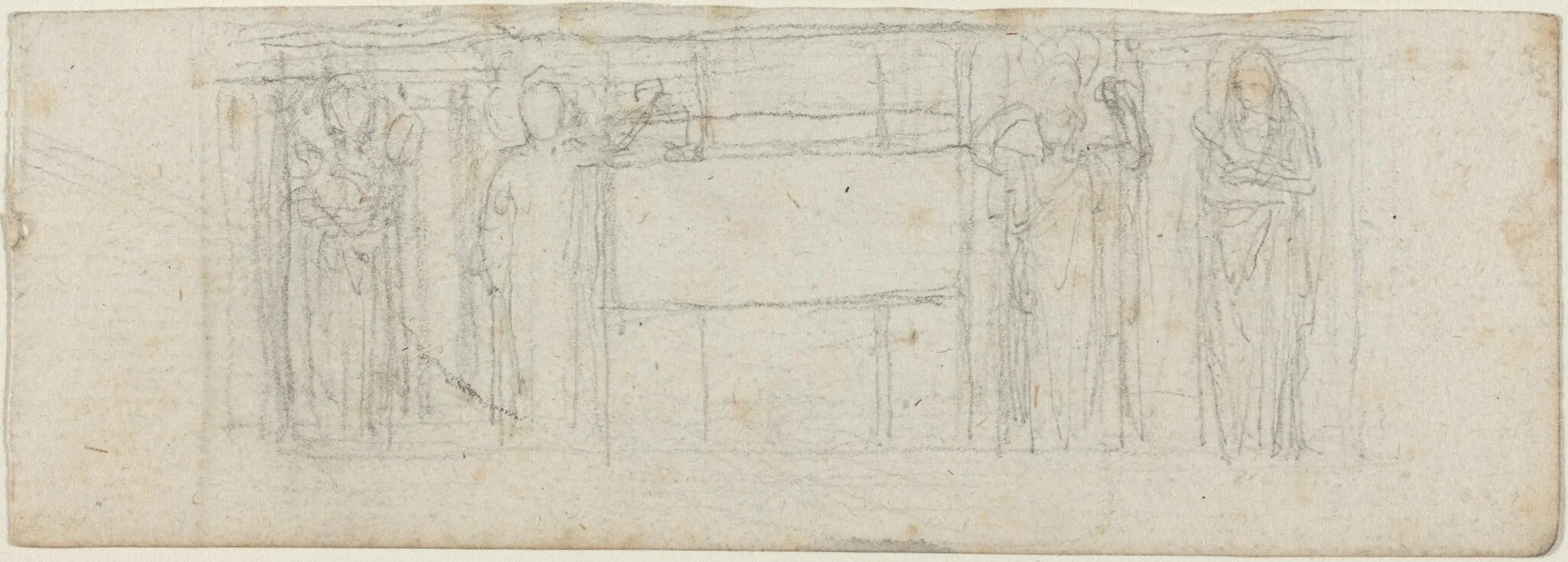Design for a Monument, by John Flaxman, graphite, 1790