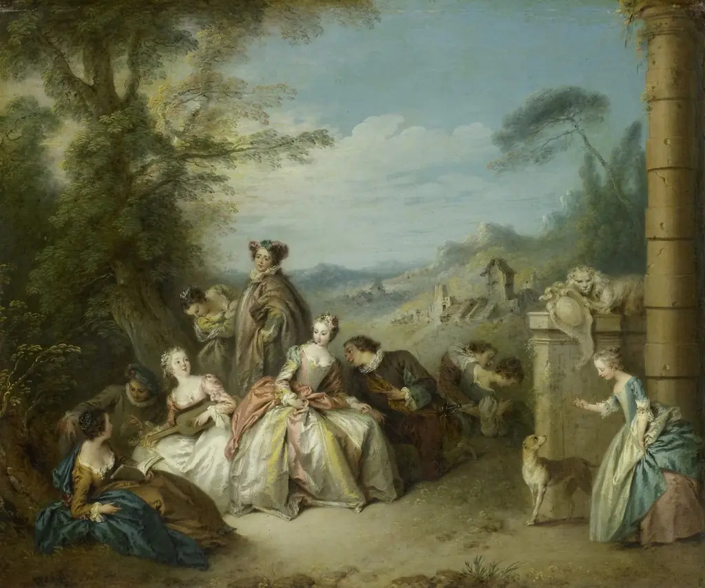 Fête galante in a Landscape