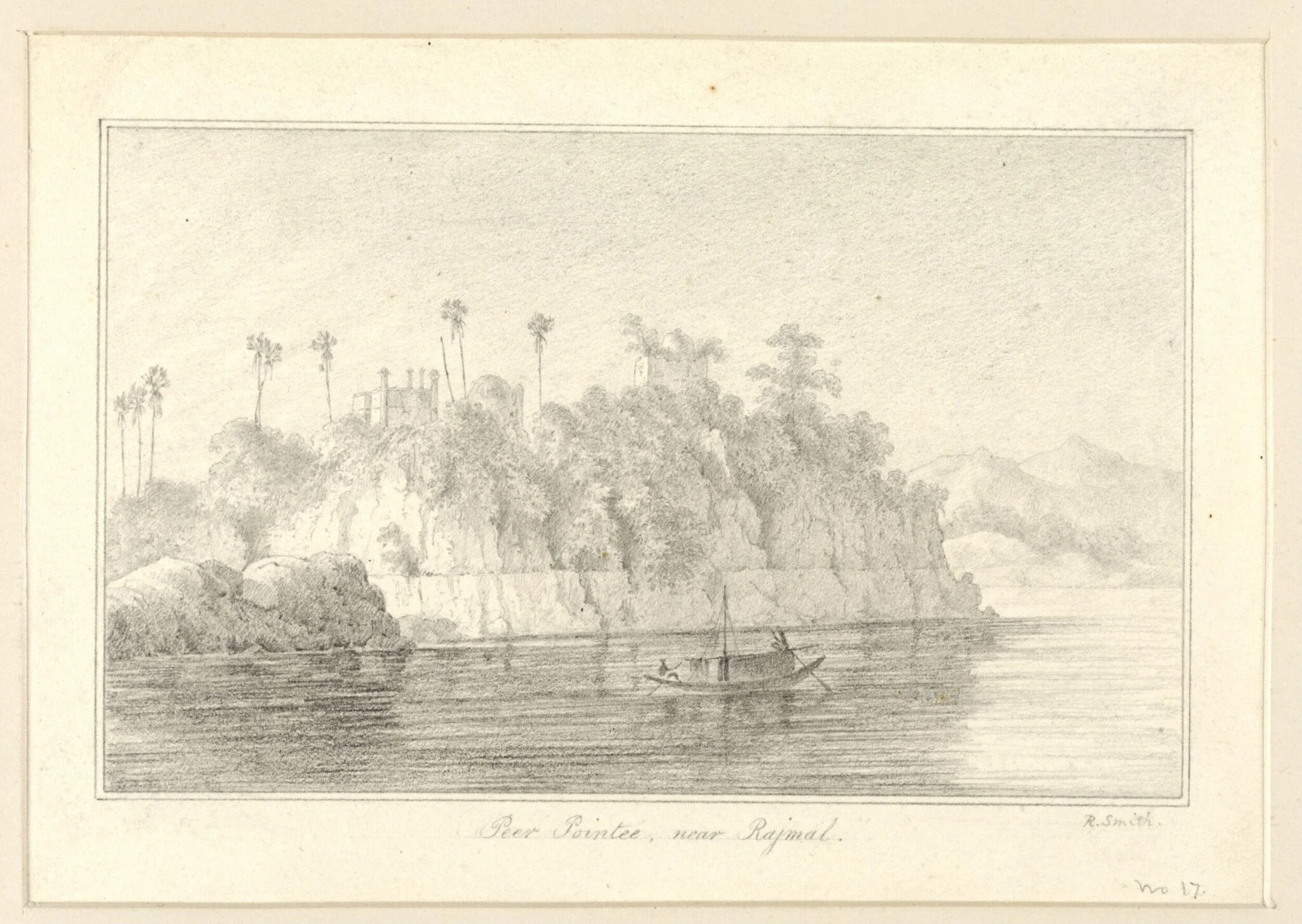 Pier Pointee, near Rajmal, by Robert Captain Smith, 1830