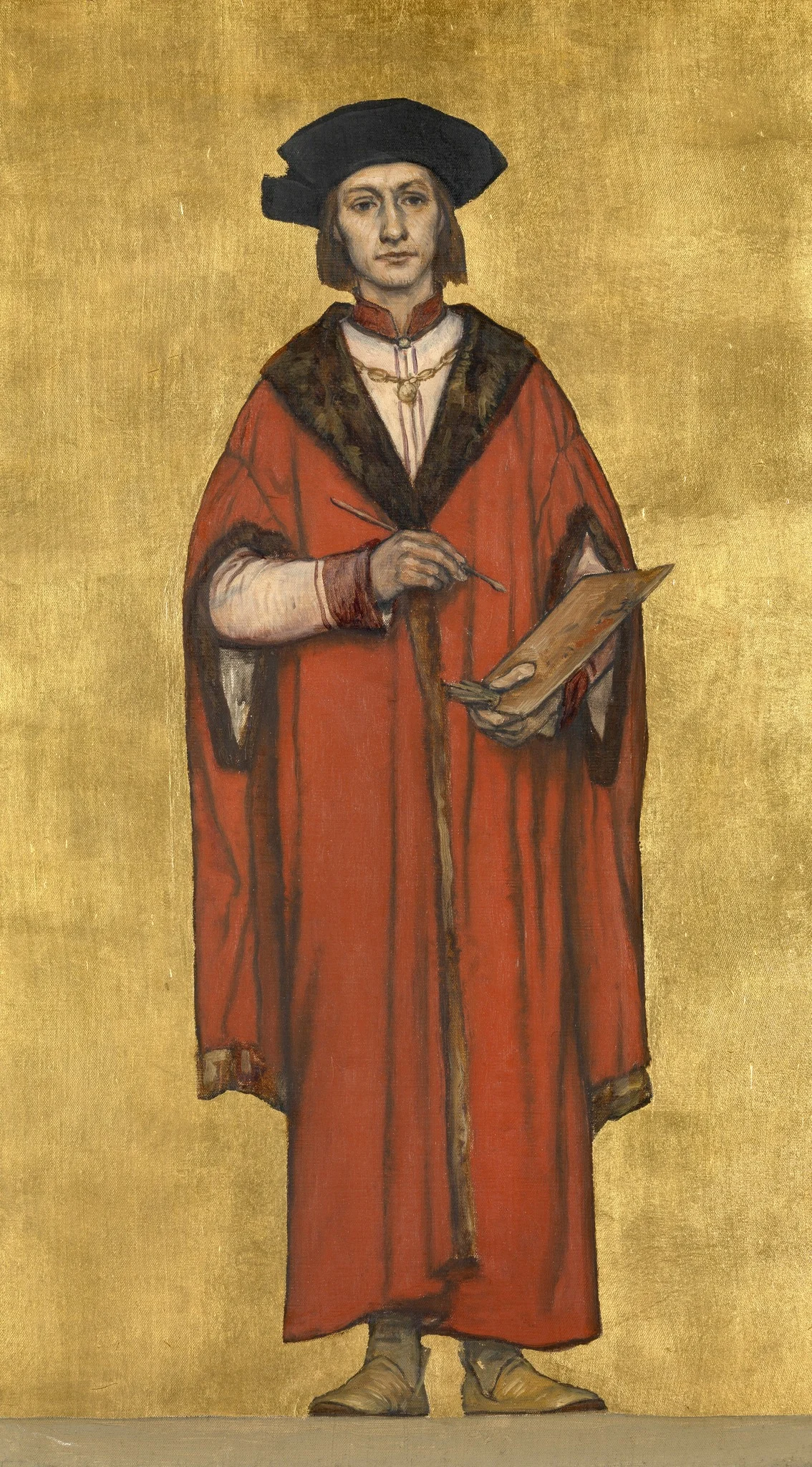 The Painter Jan van Eyck, by Albrecht De Vriendt, oil, 1895