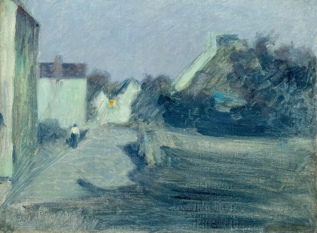 Village Lane in the Moonshine