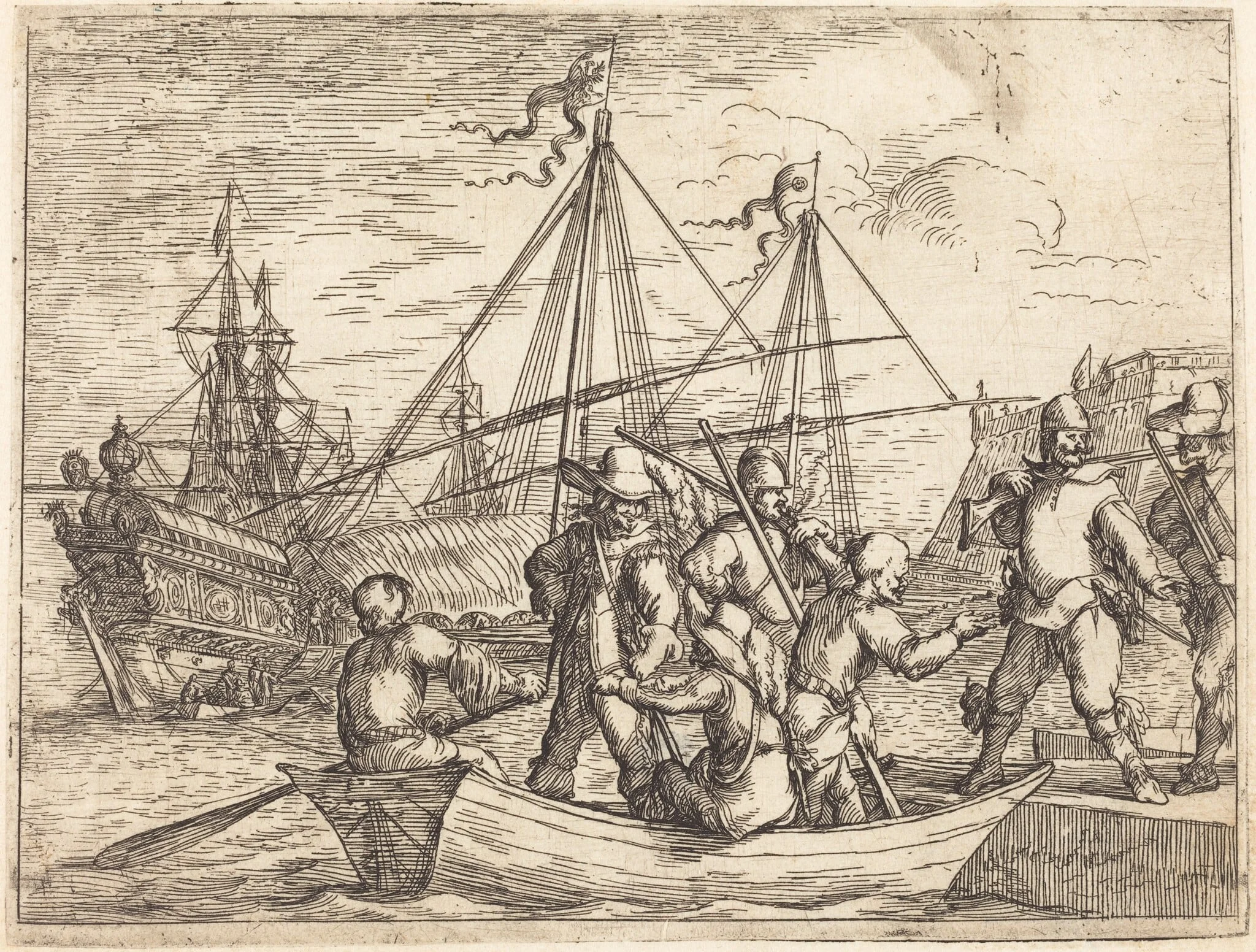 Capricci di varie battaglie, by Johann Wilhelm Baur, ink, 1635