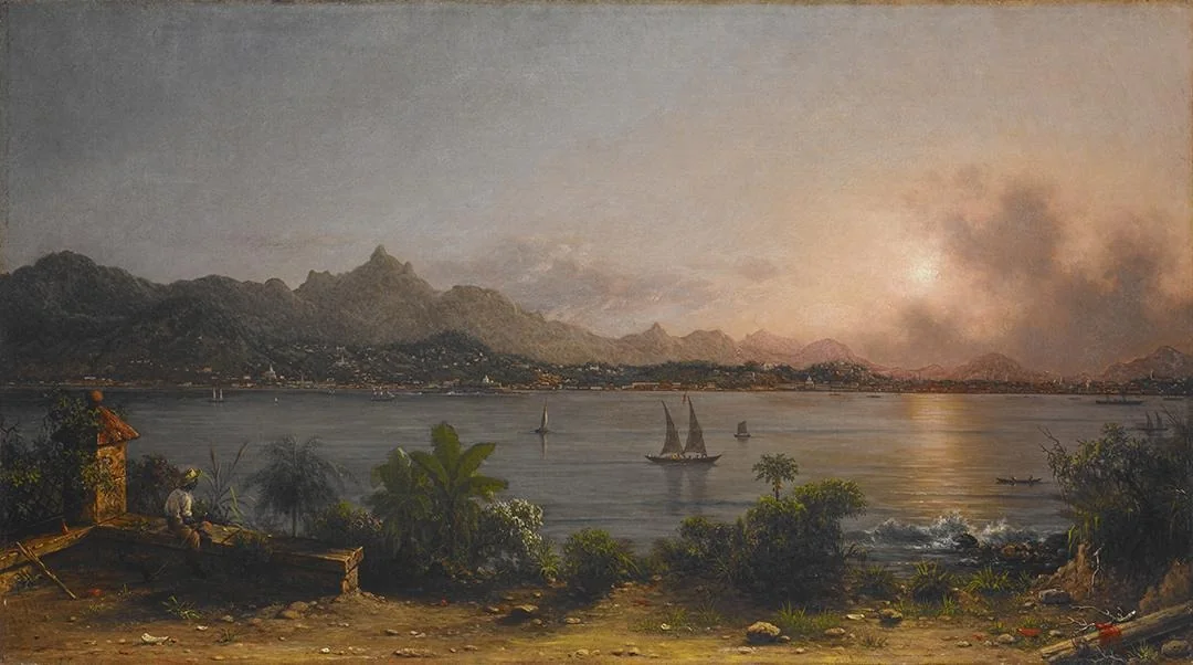 The Harbor at Rio de Janeiro, by Martin Johnson Heade, oil, 1864