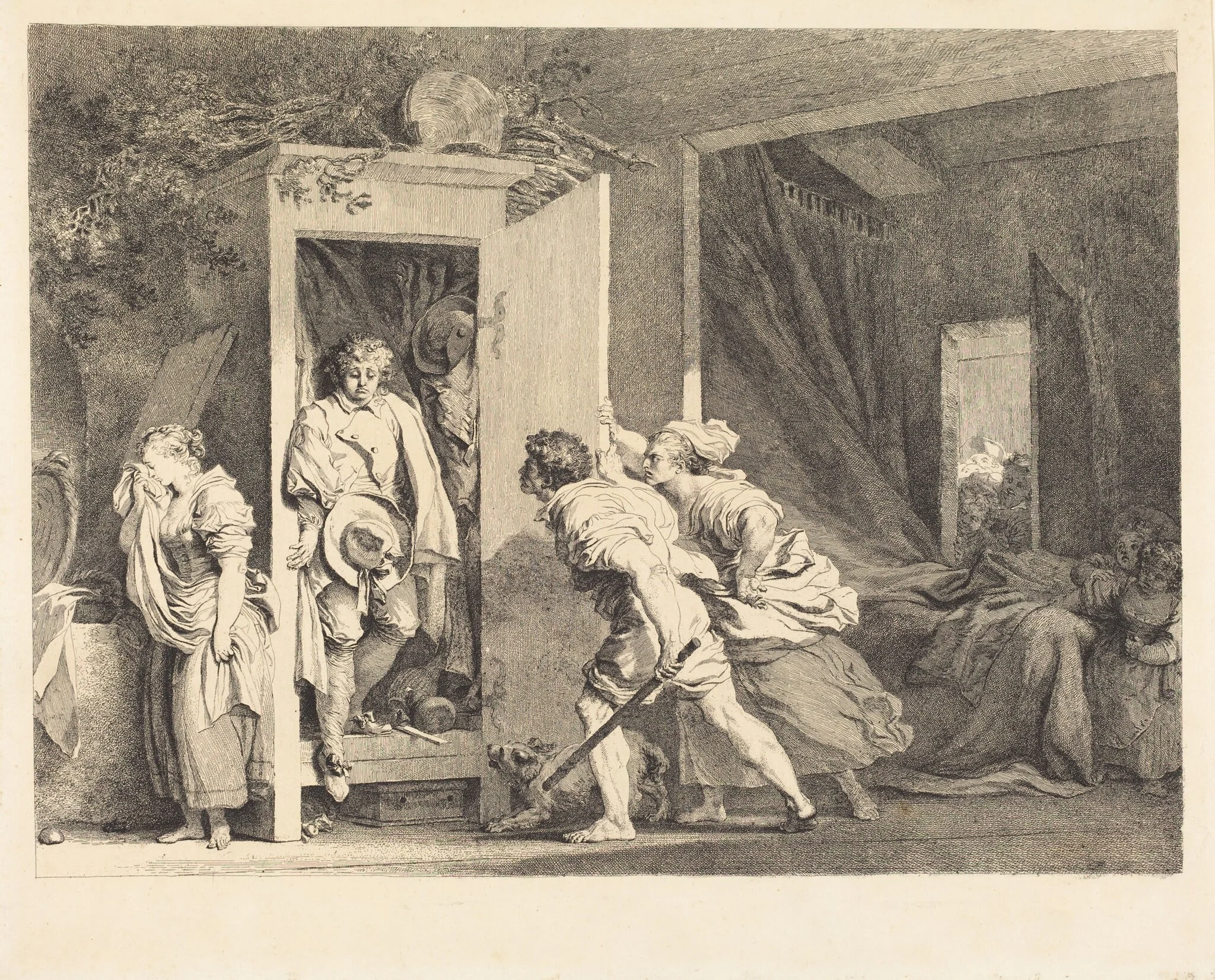 The Armoire, by Jean Honoré Fragonard, ink, 1778