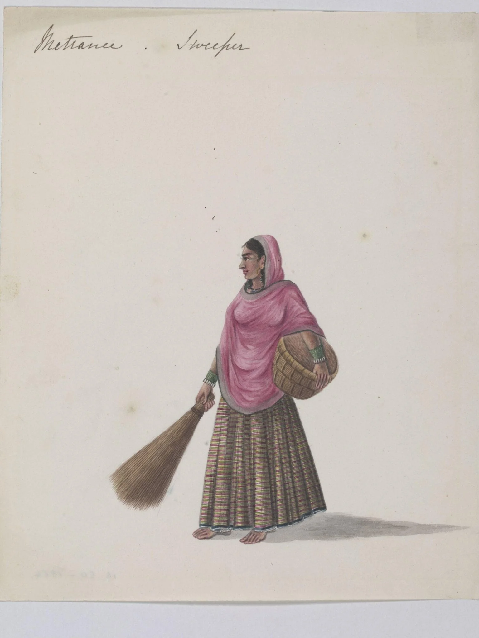 A Woman sweeper, by Unknown, paint, 1826