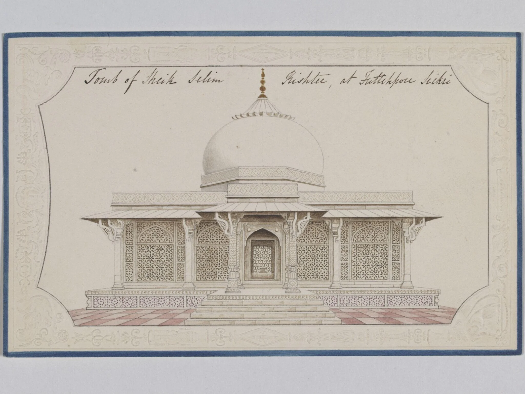 Mausoleum of Salim Chisti, Fatehpur Sikri, by Unknown, paint, 1820