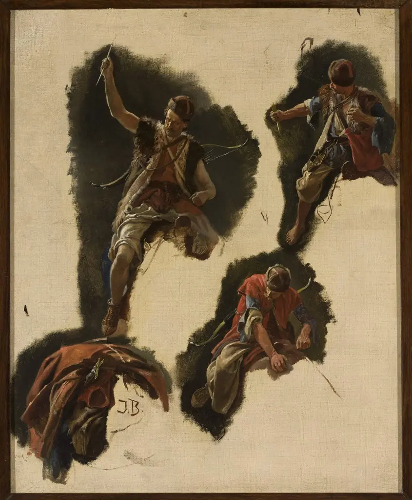 Studies of figures for the painting “Tartars’ flight”