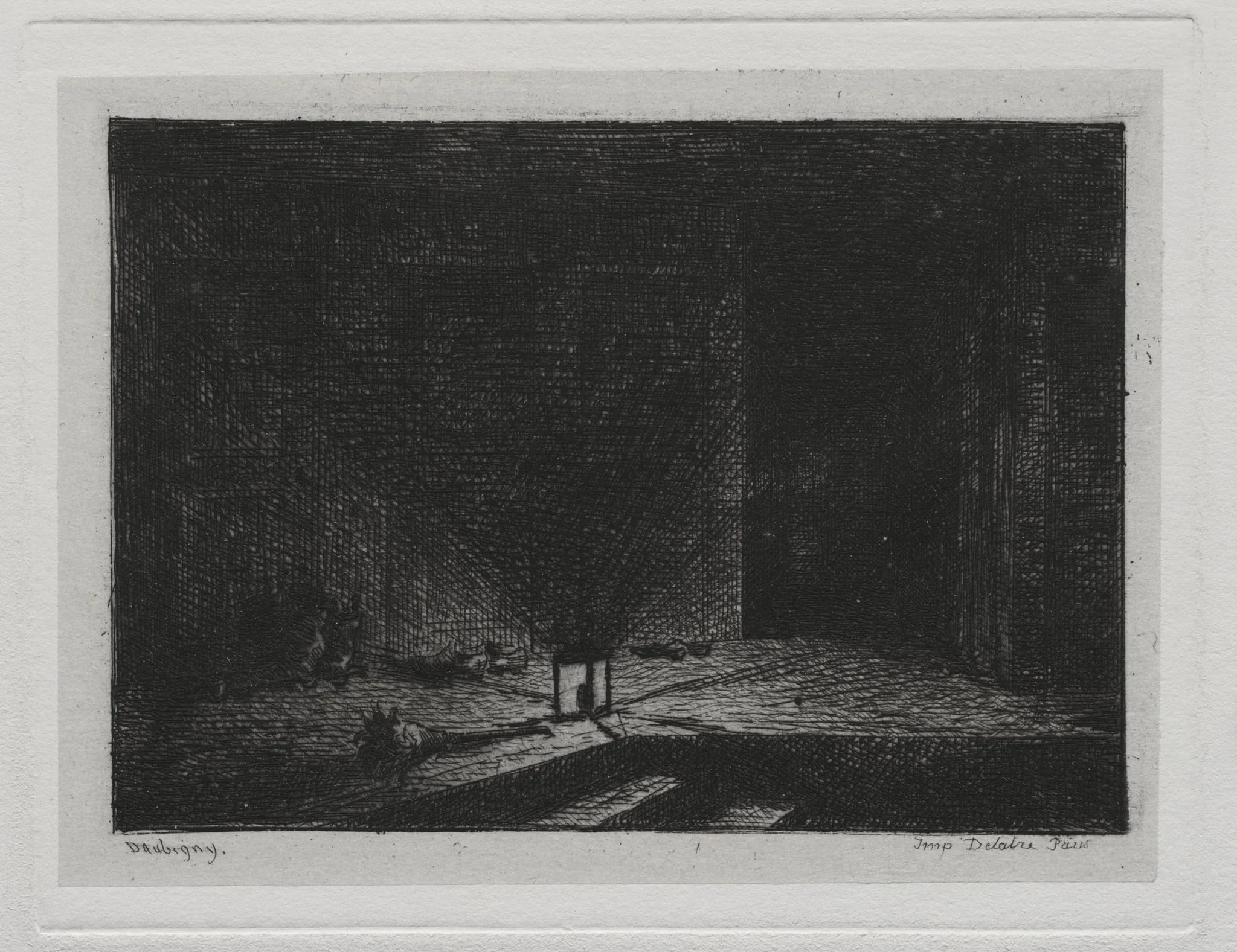 The Boat Trip:  Interior of an Inn (The Corridor of an Inn), by Charles François Daubigny, 1861