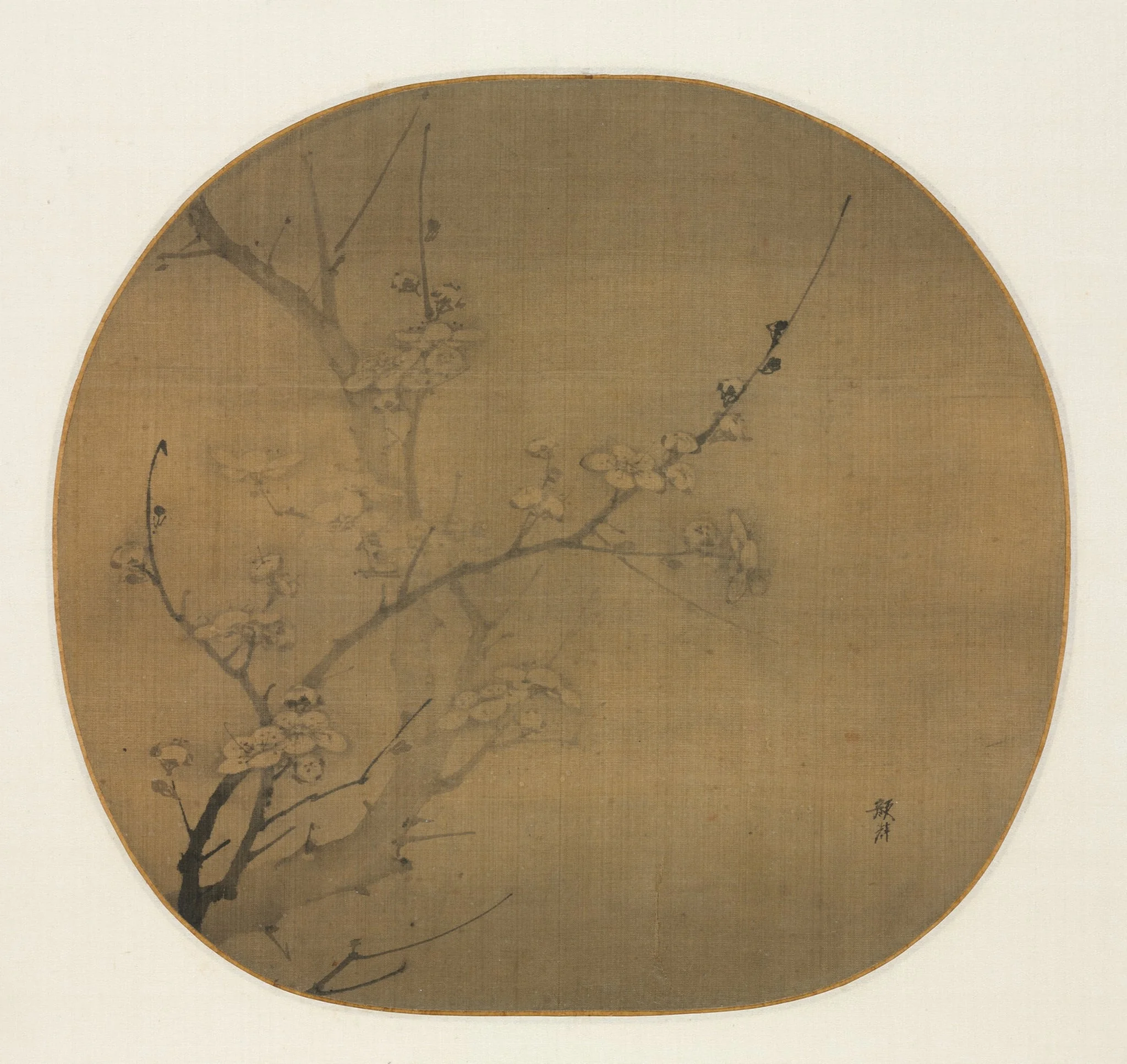 Plum Blossoms in Moonlight, by Yan Hui, unspecified, 1304