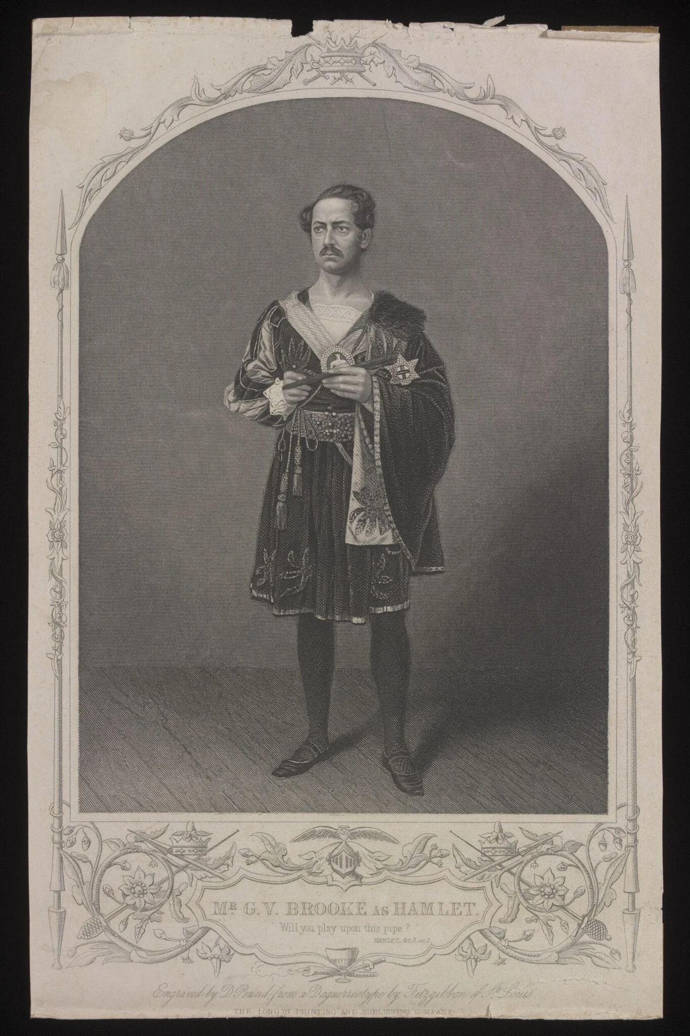 Mr G.V. Brooke as Hamlet