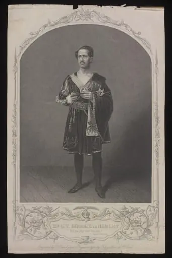 Mr G.V. Brooke as Hamlet