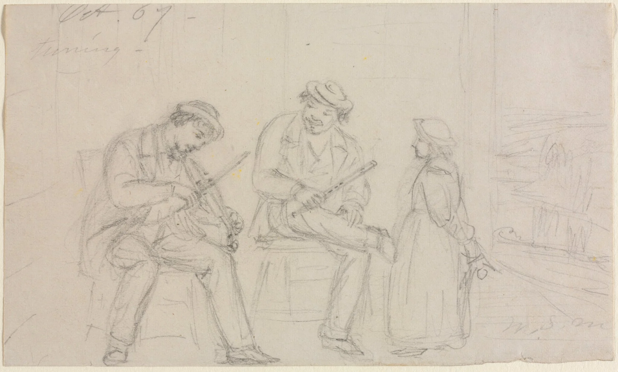Tuning, by William Sidney Mount, 1867