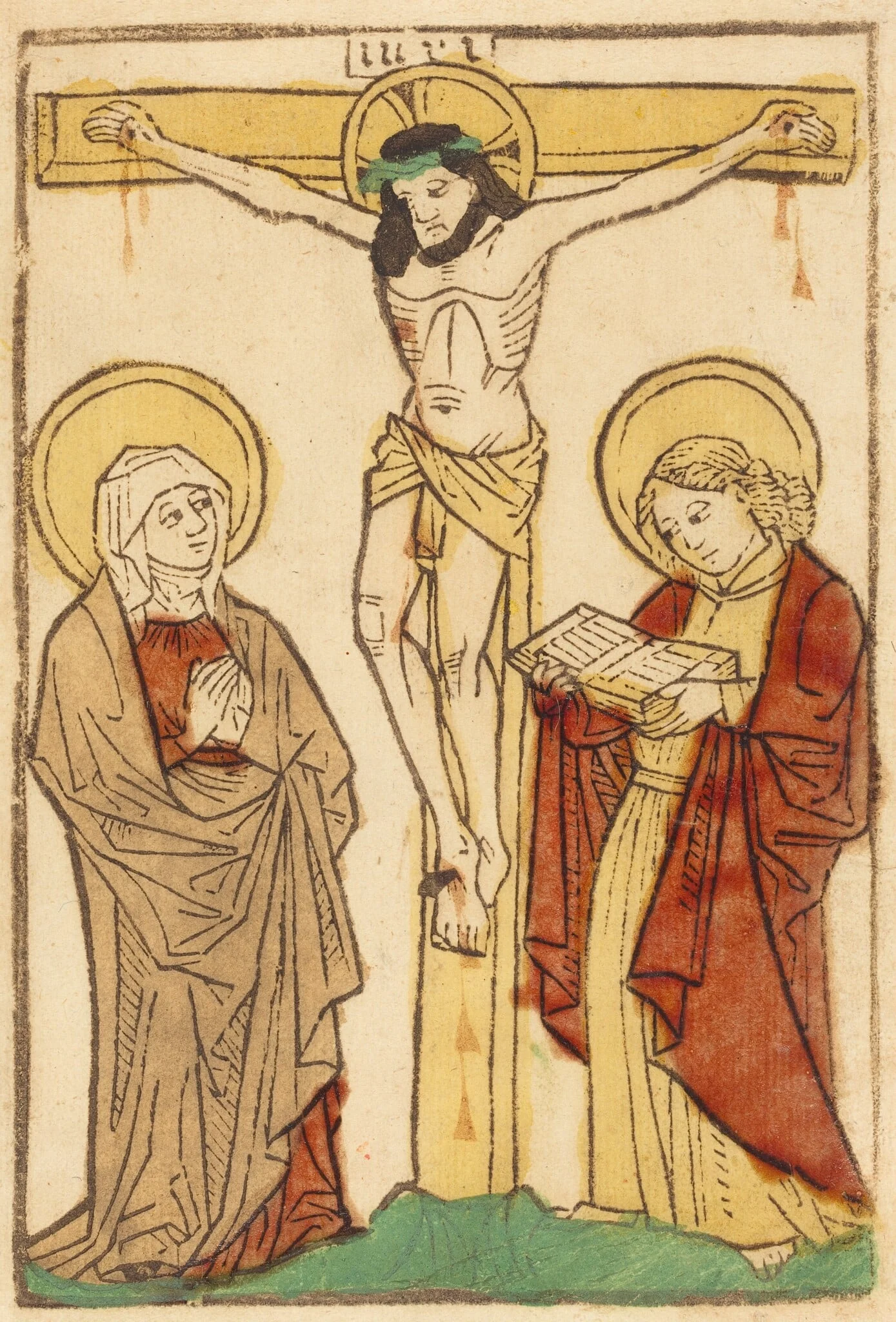 Christ on the Cross, by German 15th Century, ink, 1470