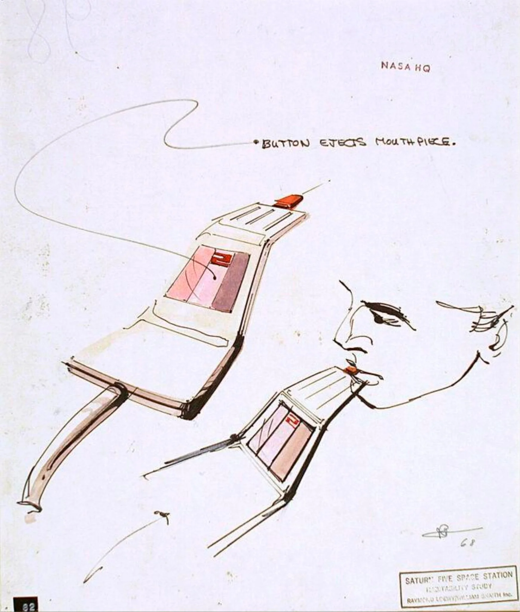Drinking/eating aid, by Raymond Fernand Loewy, 1968