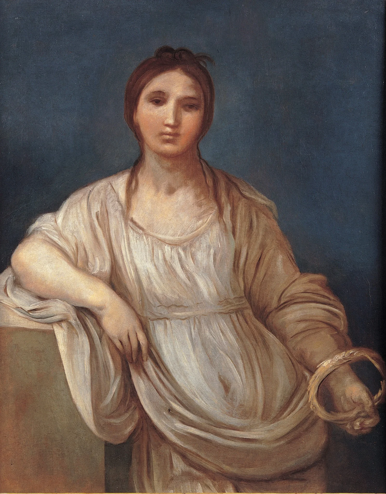 Portrait of girl with a crown
