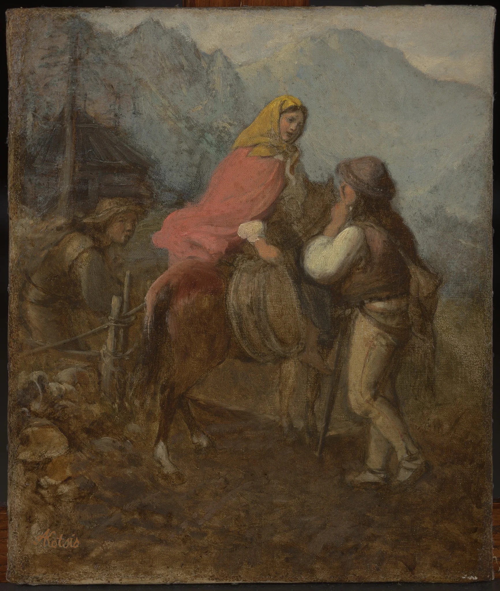 A Highlander Woman on Horseback
