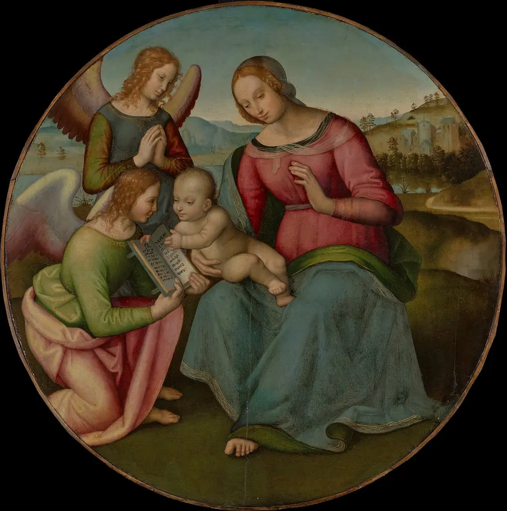 The Virgin and Child with two Angels