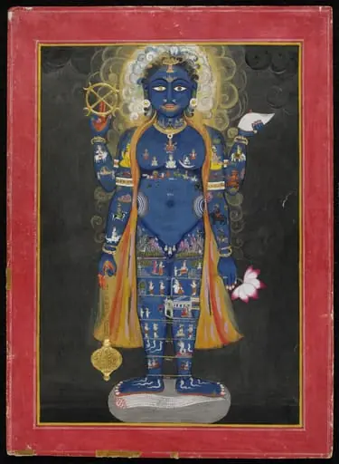 Vishnu as Vishvarupa (cosmic or universal man)