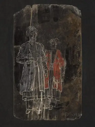 One of forty-five drawings of Muharram scenes, occupations, festivals and ceremonies.