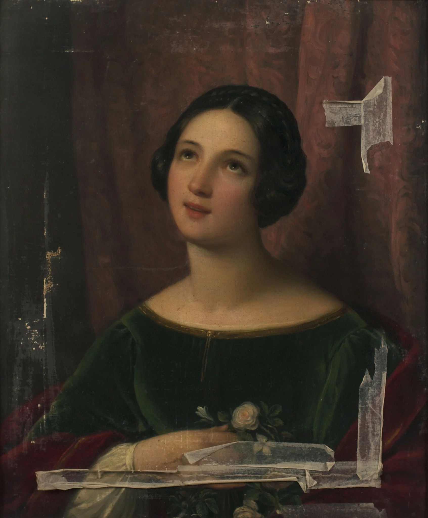 Girl with Flowers, by Natale Schiavoni, oil, 1820