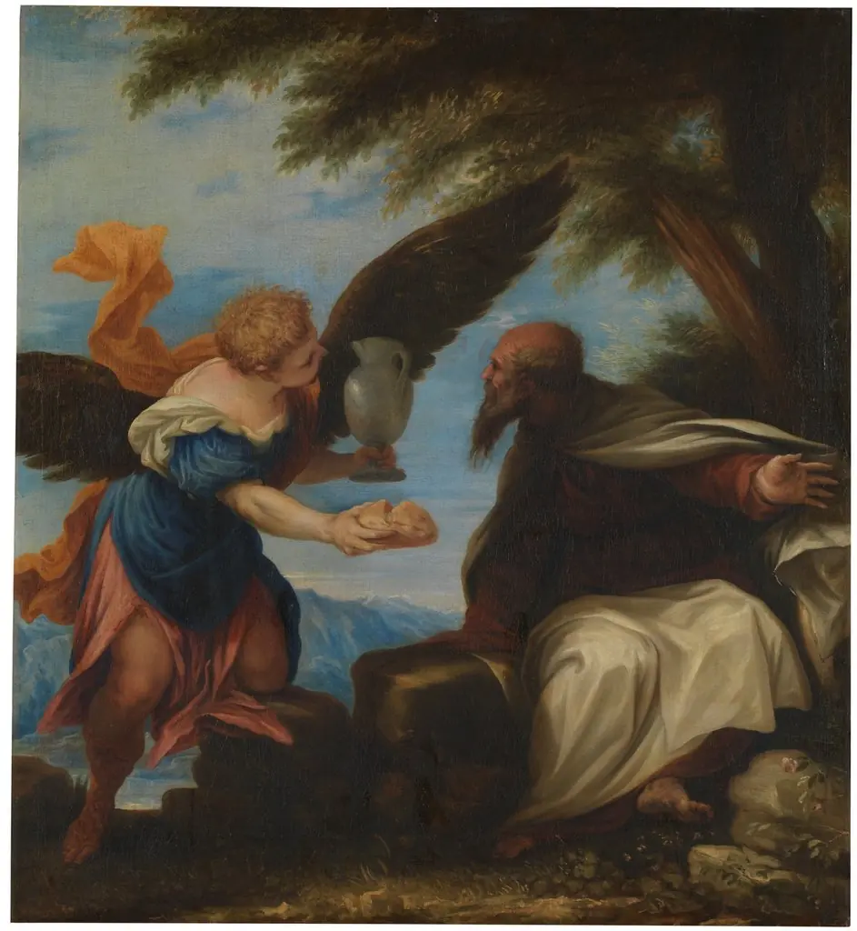 El profeta Elías y el ángel