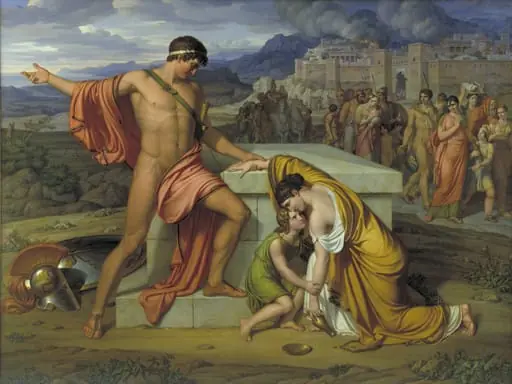 Pyrrhus and Andromache at Hector's Tomb