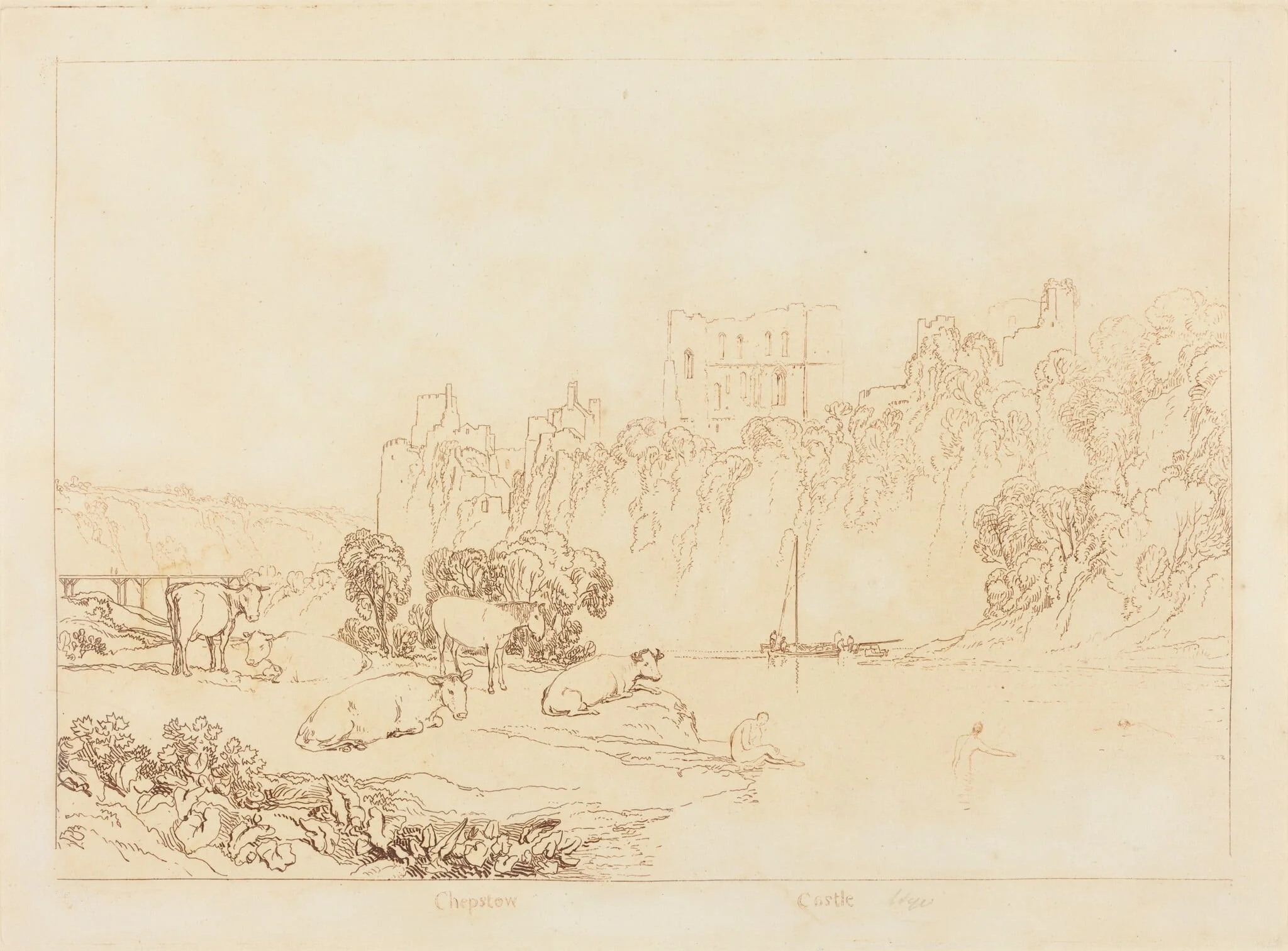 River Wye, by Joseph Mallord William Turner, ink, 1812