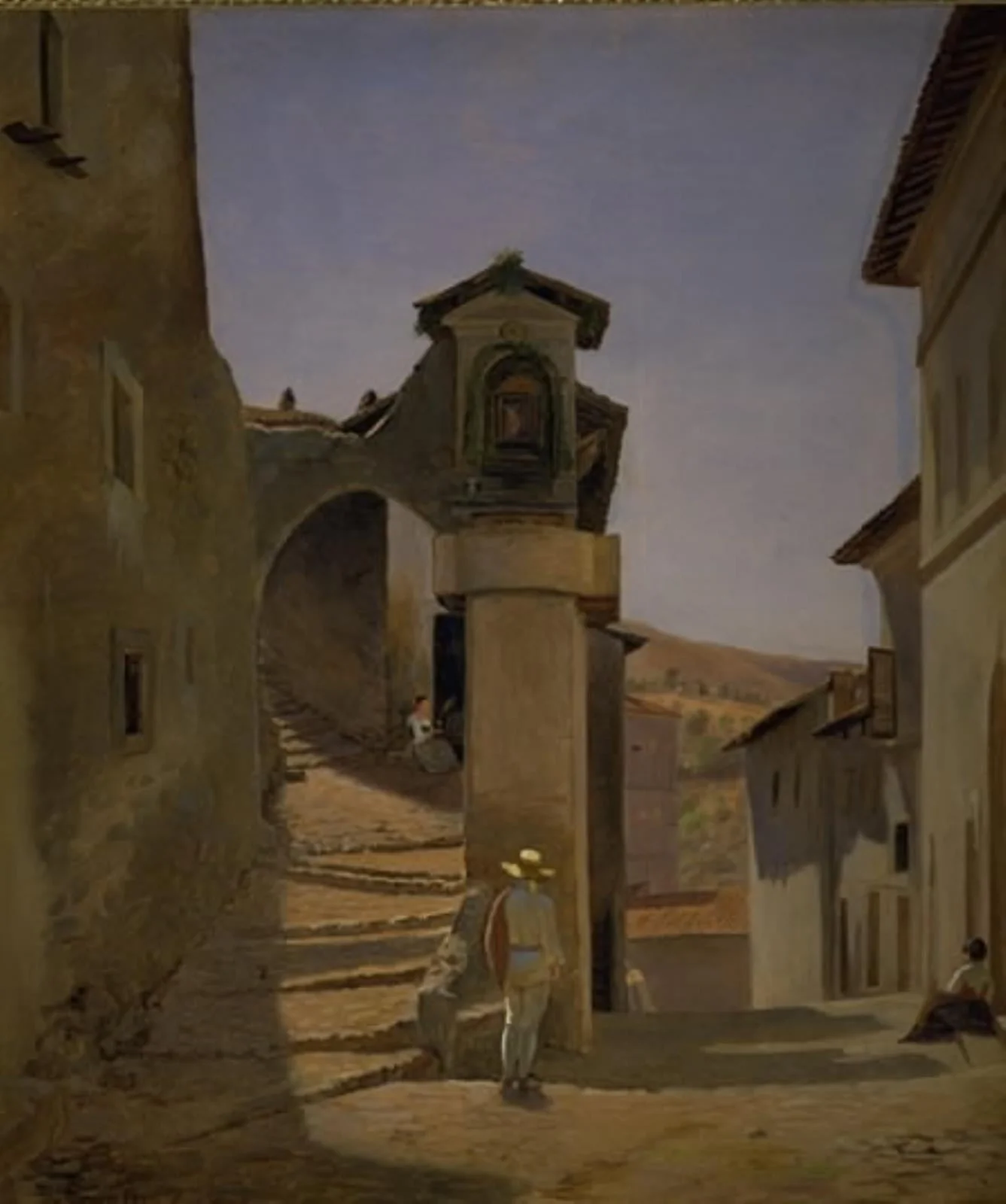 Street Scene in Subiaco, Italy, by Unknown, 1844