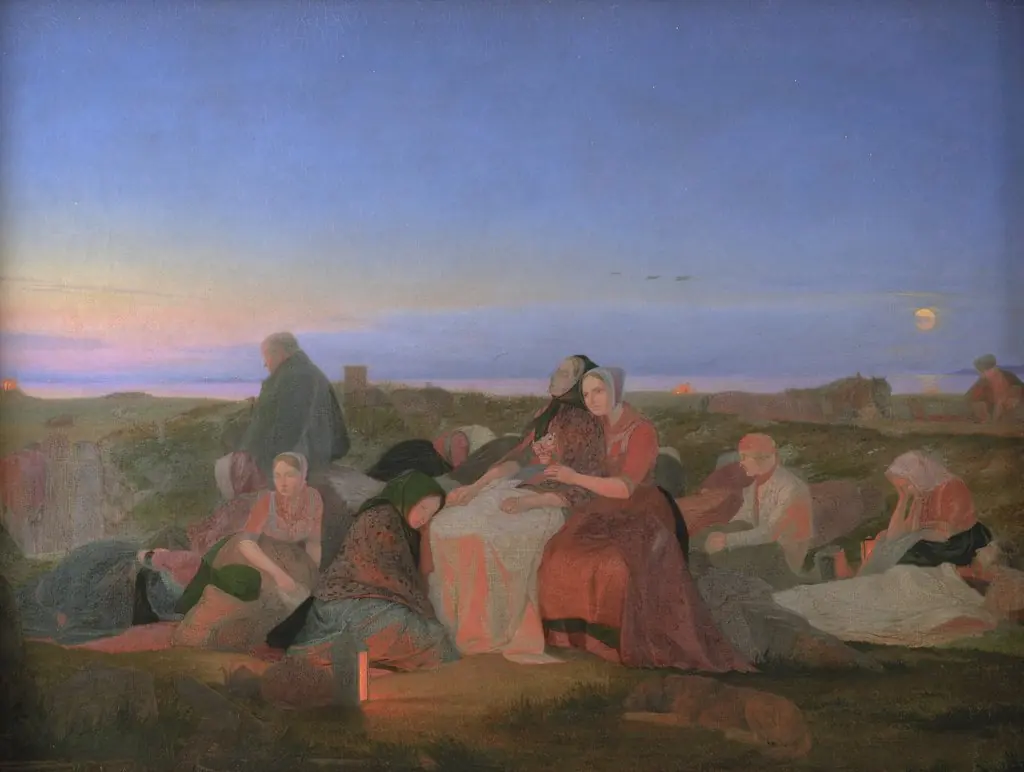 Midsummer's Eve. Sick People Asleep upon the Grave of St. Helena at Tisvilde